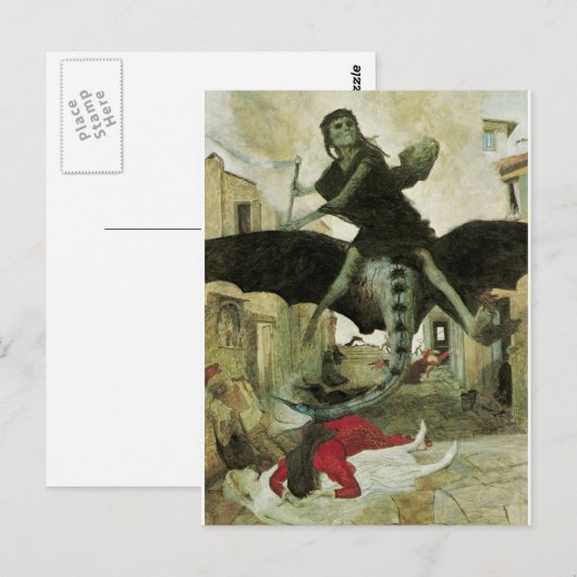 The Plague, Arnold Bocklin, 1898 Briefkaart (Voorkant / Achterkant)