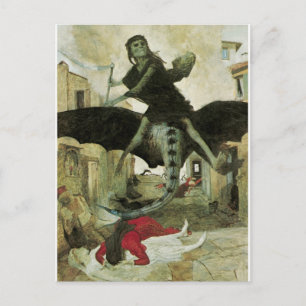The Plague, Arnold Bocklin, 1898 Briefkaart