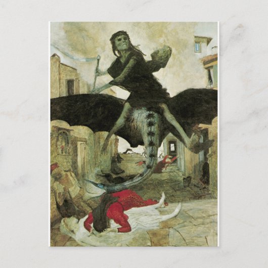 The Plague, Arnold Bocklin, 1898 Briefkaart (Voorkant)