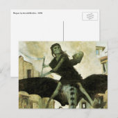 The Plague by Arnold Bocklin, Vintage Symbolism Briefkaart (Voorkant / Achterkant)