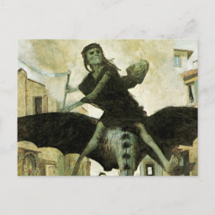 The Plague by Arnold Bocklin, Vintage Symbolism Briefkaart