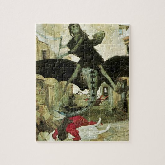 The Plague by Arnold Bocklin, Vintage Symbolism Legpuzzel (Verticaal)
