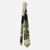 The Plague by Arnold Bocklin, Vintage Symbolism Stropdas (Achterkant)