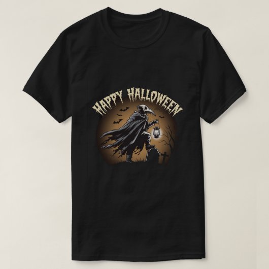The Plague Doctor beroemd gemaakt door Happy Hallo T-shirt (Design voorkant)
