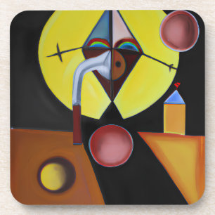 The Plague Doctor - olieverfschilderij Bier Onderzetter