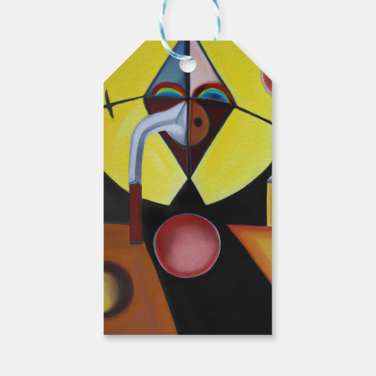 The Plague Doctor - olieverfschilderij Cadeaulabel (Achterkant)