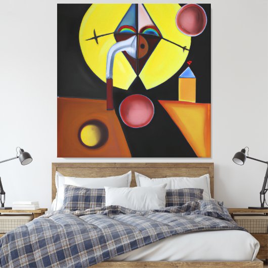 The Plague Doctor - olieverfschilderij Canvas Afdruk (Insitu (Slaapkamer))