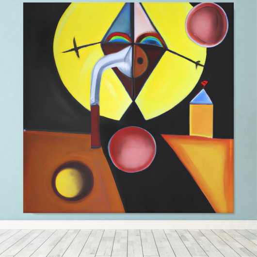 The Plague Doctor - olieverfschilderij Canvas Afdruk (Insitu (Houten vloer))