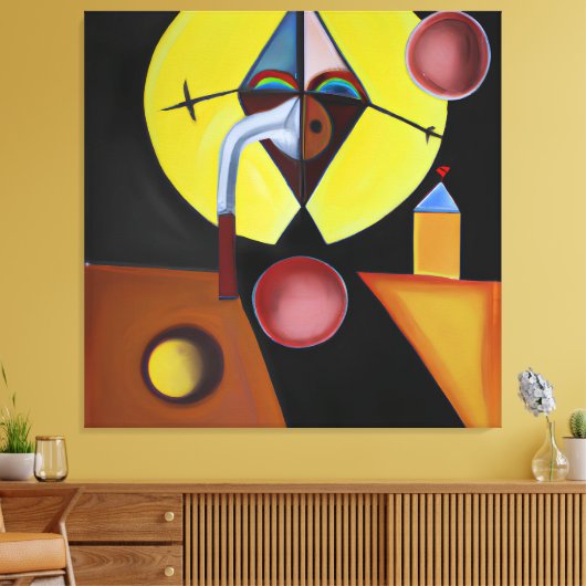 The Plague Doctor - olieverfschilderij Canvas Afdruk (Insitu (Woonkamer))