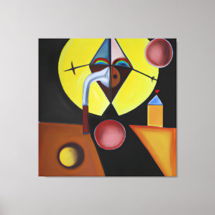 The Plague Doctor - olieverfschilderij Canvas Afdruk