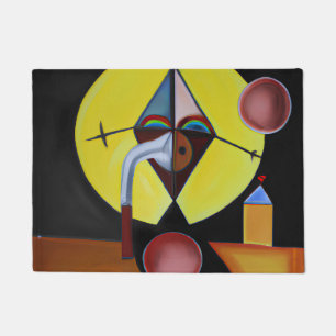 The Plague Doctor - olieverfschilderij Deurmat