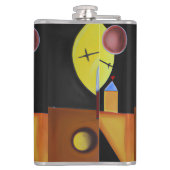 The Plague Doctor - olieverfschilderij Heupfles (Achterkant)