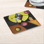 The Plague Doctor - olieverfschilderij Kartonnen Onderzetters (Schuin)