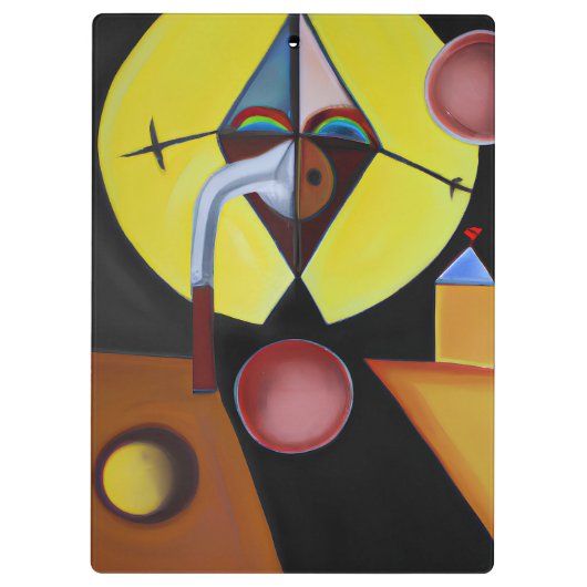 The Plague Doctor - olieverfschilderij Klembord (Achterkant)