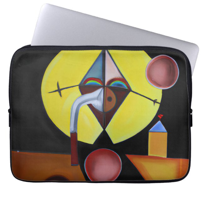 The Plague Doctor - olieverfschilderij Laptop Sleeve (Voorkant)