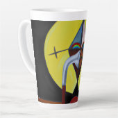 The Plague Doctor - olieverfschilderij Latte Mok (Linkerhoek)