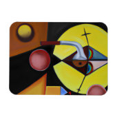 The Plague Doctor - olieverfschilderij Magneet (Horizontaal)