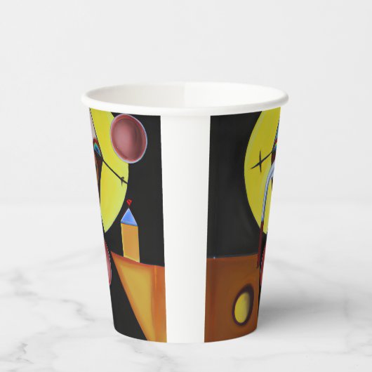 The Plague Doctor - olieverfschilderij Papieren Bekers (Links)