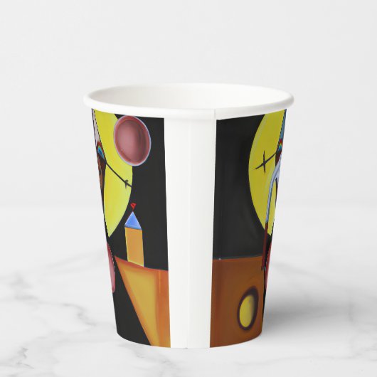 The Plague Doctor - olieverfschilderij Papieren Bekers (Rechts)