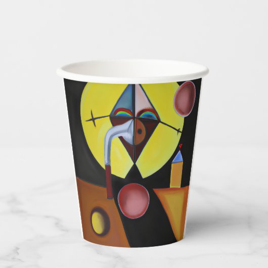 The Plague Doctor - olieverfschilderij Papieren Bekers (Voorkant)