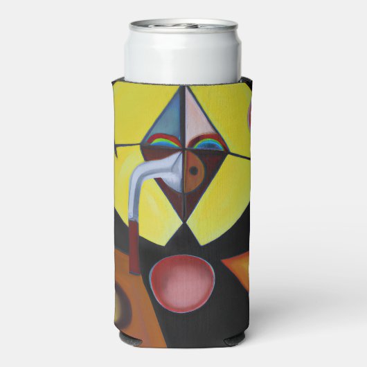 The Plague Doctor - olieverfschilderij Seltzer Blikjeskoeler (Seltzer Achterkant)