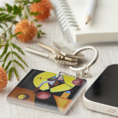 The Plague Doctor - olieverfschilderij Sleutelhanger (Voorkant Rechts)