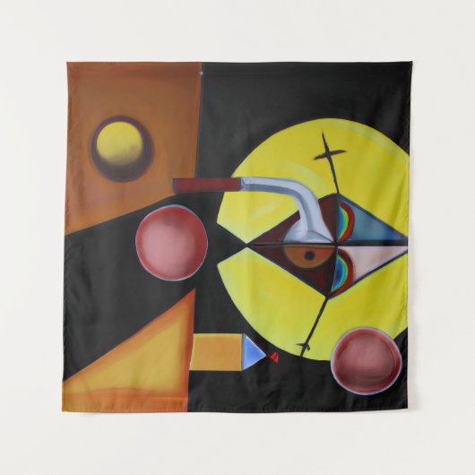 The Plague Doctor - olieverfschilderij Wandkleed (Voorkant (horizontaal))