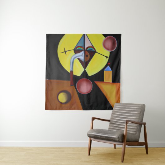 The Plague Doctor - olieverfschilderij Wandkleed (In situ)