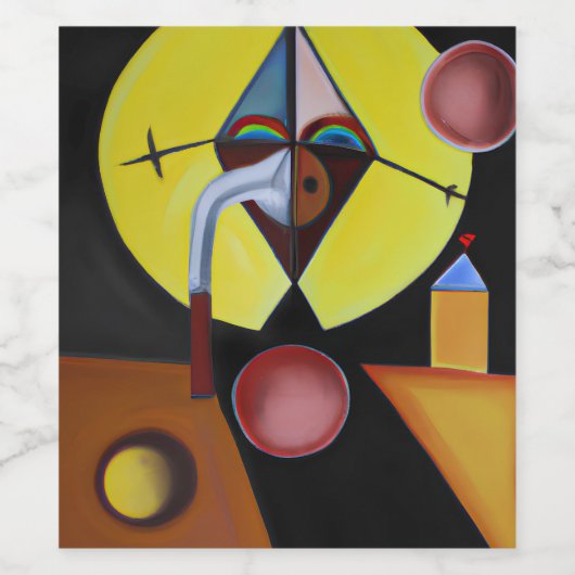 The Plague Doctor - olieverfschilderij Wijn Etiket (Enkel label)