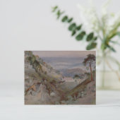 The Plains, Landour Church, Mussoorie, 1884 Briefkaart (Staand voorkant)