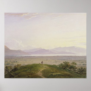 The Plains of Marathon, 1834 (grafiet & m/c met Poster