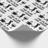 The Plane For Today Funny Golf Wine Coffee Golfer  Cadeaupapier (Hoek)