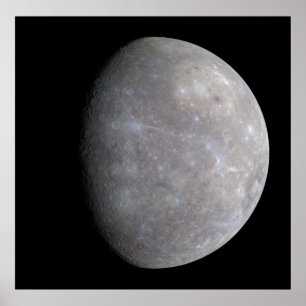 The Planet Mercury, genomen door de sonde Messenge Poster