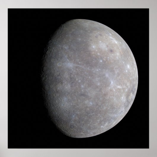 The Planet Mercury, genomen door de sonde Messenge Poster (Voorkant)