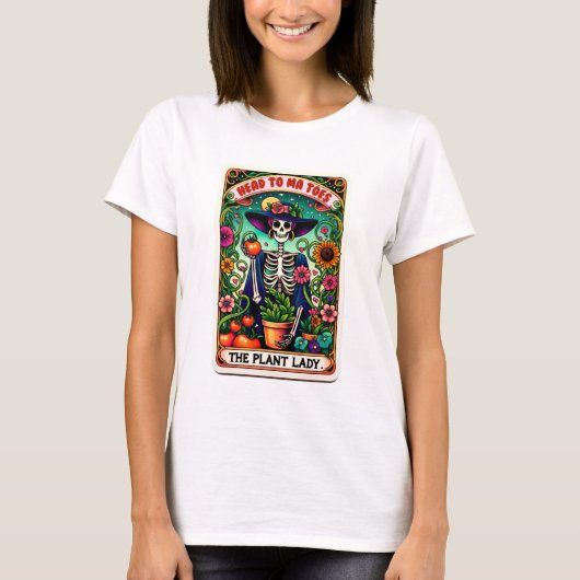 The Plant Lady Funny Tarot Card T-Shirt (Voorkant)