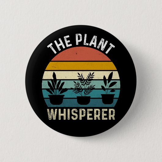 The Plant Whisperer Funny Ronde Button 5,7 Cm (Voorkant)