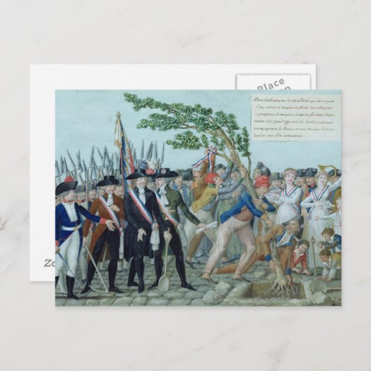The Planting of a Tree of Liberty, c.1789 Briefkaart (Voorkant / Achterkant)