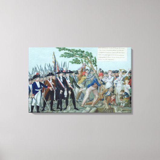 The Planting of a Tree of Liberty, c.1789 Canvas Afdruk (Voorkant)