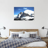 The Plattkofel and Langkofel Italy Holiday Card Canvas Afdruk (Insitu (Slaapkamer))