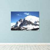 The Plattkofel and Langkofel Italy Holiday Card Canvas Afdruk (Insitu (Houten vloer))