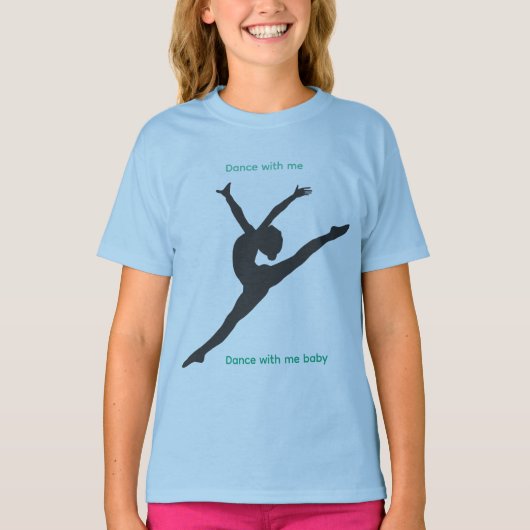 The Playground T-Shirt with dancer in blue (Voorkant)