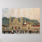 The Plaza de Bolivar, Bogota, 1837 Poster (Voorkant)