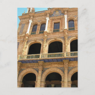 The Plaza de España, Sevilla, Spanje, foto-briefka Briefkaart