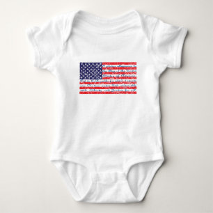 The Pledge of Allegeince USA Flag Romper