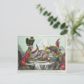 The Plum Pudding in Danger, 1805 Briefkaart (Staand voorkant)