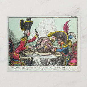 The Plum Pudding in Danger, 1805 Briefkaart