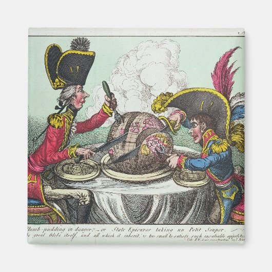 The Plum Pudding in Danger, 1805 Magneet (Voorkant)