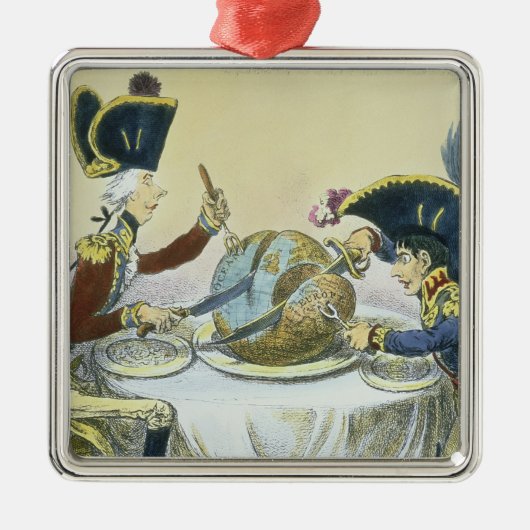 The Plum Pudding in Danger, 1805 Metalen Ornament (Voorkant)