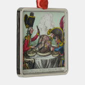 The Plum Pudding in Danger, 1805 Metalen Ornament (Rechts)