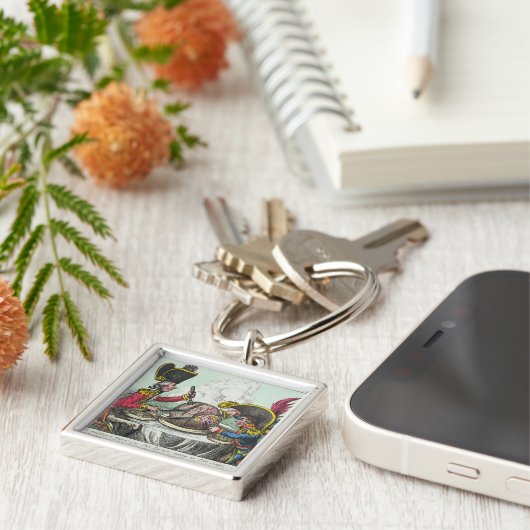 The Plum Pudding in Danger, 1805 Sleutelhanger (Zijkant)